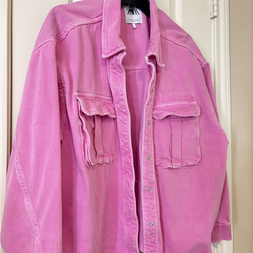 Zara Pink Jean Jacket